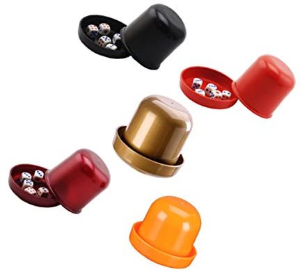 ORFOFE 5 Sätze Ktv Lustiges Spiel Neuheit Würfelbecher Bar Würfelbecher Farkle Würfelbecher Würfelbecher-Spiel Würfelstapelbecher Backgammon-würfelbecher Ktv Würfel Würfelbecher Verdicken