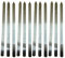 YSAMAX BBQ Kebab Skewers Stainless Steel Flat, Extra Wide Design, Long-Lasting Durability, Rust- and Corrosion-Resistant, Easy to Use, Versatile Uses, (12PCS)