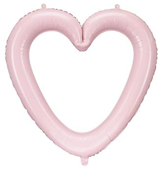 XXL Herz Folienballon Herzform Ballon für Paare Freunde Fotoshooting Dekoballon Valentinstag Verlobung Hochzeit Geburtstag Farbe Hellpink Hellrosa