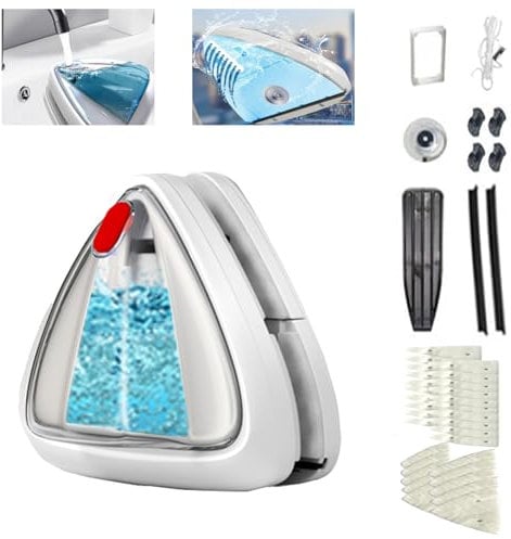 Hooha Magnetic Window Cleaner Doppelseitig Fenster Putzen Genius Wasserspeicher Fensterputzer mit Großem Fassungsvermögen 25-35mm Langzeitanwendungsdauer Kein Häufiges Nasswasser