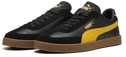 PUMA Erwachsene Club II Era Sneakers 41, Black Yellow Sizzle Gum Beige