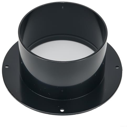 Niceminiwall Ducting Flange 100mm/4Inch Duct Connector Round Flange ABS Plastic Ventilation Wall Flange for Dryer, Extractor Pipe, Bathroom Fan Duct(4inch(100mm))