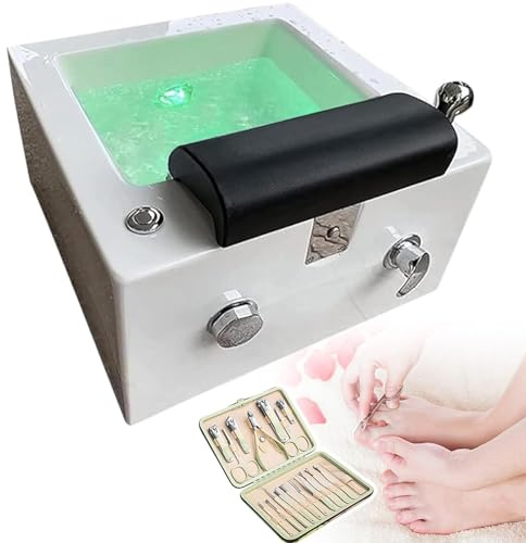 ZenSeFarin Vasca da Bagno Spa Portatile per Pedicure Pediluvio Profondo Spa con Massaggio, Vaschetta Piedi Idromassaggio Massaggiatore Plantare per La Casa E Il Salone Ciotola per Pedicure,A