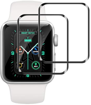 REROXE 2 Stück für Panzerglas für Apple Watch Series 4/5/6/SE 40mm Schutzfolie, HD-Klar Apple Watch 40mm Displayschutzfolie