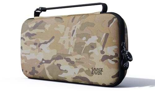 SAVAGE RAVEN by Skull & Co. Every Day Slim Carrying Case for Nintendo Switch 2: Portable Hard Shell Protective Travel Case, Gaming Case, Console Protection Case, Accessories, Storage, Multi-Camo