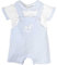BABIDU Conjunto bebé con Peto Corto Y Camiseta, Bordado Caballito Balancín Set Bambino con Salopette, Azzurro, 9 Mesi Unisex-Bimbi