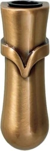 Kleine Wandvase aus Bronze Blumen Vase für Grabstein Grabmal Urnenwand
