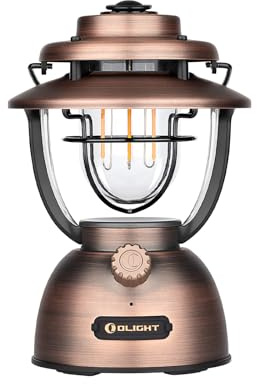 OLIGHT Olantern Classic 2 Pro Smart Camping Lantern, 300 Lumens LED Rechargeable Torch with Dual Light Sources for Hurricane, Emergency, Hiking, Power Outages, Home Decor (Vintage Copper)