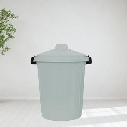 Shop4allsorts Sage Green Clip Top Storage Bin 25L Medium Waste Paper Toy Storage Pet Food Tub