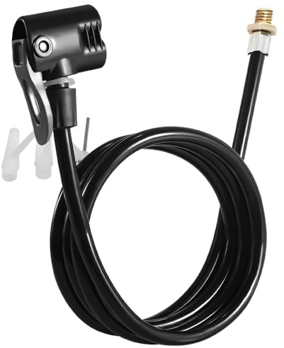 Floor Pump Hose with Adapter,Tire Inflator Pumps Replacement Hose with Locking Air Chuck for Bicycle Motorcycle Car