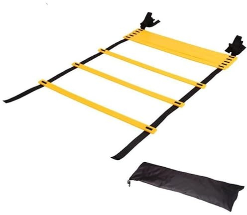 Oytrui Training Ladder, Speed Footwork Equipment with Adjustable Spacing for Sports Practice, Durable PP Nylon Rope (4m/13.12ft 8 Rung)