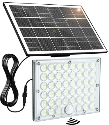 AVANLO Solarlampen für Außen mit Bewegungsmelder, 3 Modi | 1000LM 184 LED Solar Lampe Outdoor, IP65 Wasserdicht Solar Strahler mit 5m Kabel für Garage, Garten, Hof, Haustüren