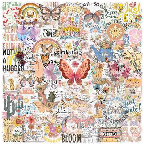 50 Stück Transparent PET Aufkleber sticker stickers aesthetic scrapbook für fotoalbum kindle Laptop Kinder Teenager Erwachsene Flower BXMY