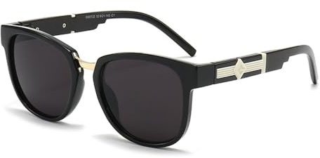 LCHJX Vintage Sonnenbrille Frauen Strahlen Schatten Spiegel Reisebrief Dame Brille Outdoor