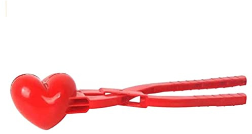 Peosaard Schneeballmacher Herz, Schneeballmacher Zange Herz Winterform Kunststoff Sandball Werkzeug Clip Kinderspielzeug Outdoor Rot, Spielzeug