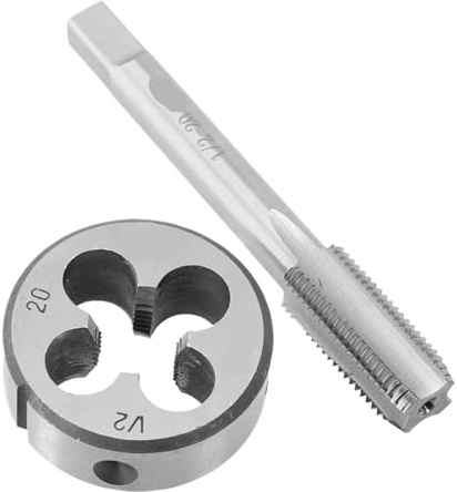 Kit filiera 1/2-20 UNF Maschio in acciaio rapido Modello 1/2-20 UNF Maniglia tonda destra