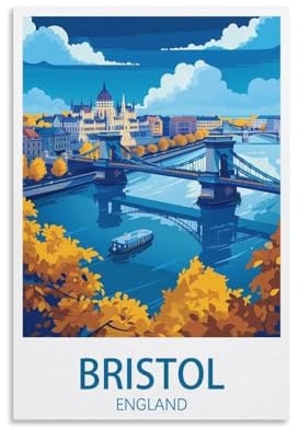 1000-teiliges Puzzle mit Bristol-England-Postern, klassisches Familienpuzzle für Erwachsene und Kinder, für drinnen, 38 x 26 cm
