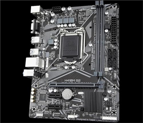 Placa Base Fit For GIGABYTE H410M S2 Intel H410 Socket 1200 DDR4 MATX VGA Core USB 3.2
