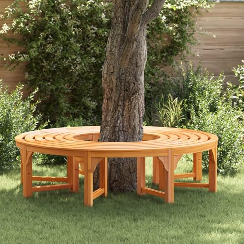 Kangardius 2 panche per albero di Natale, in legno di eucalipto massiccio, 160 x 80 x 45 cm, per giardino, terrazza, balcone, resistente alle intemperie, robusta, con schienale, per esterni e veranda