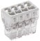 Kopp 33346416 Wago Compact-Verbindungsdosenklemme 8-Leiter-Klemme 0, 5-2, 5 mm² Inhalt 10 Stück, Transparent/Grau