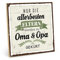 TypeStoff Holzschild mit Spruch – ALLERBESTE ELTERN, GROSSELTERN – im Vintage-Look mit Zitat als Geschenk und Dekoration zum Thema Geburt, Nachwuchs, Oma, Opa und Enkel - HS-00256