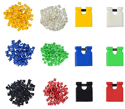 Miayon Jumper-Kappen-Set, 600 Stück, 2,54 mm, Kurzschluss-Kappe, Überbrückungsstecker für Arduino Raspberry Pi PCB, DVD, HDD