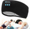 Kabelloses Bluetooth-Stirnband, E-More waschbare verstellbare Schlafkopfhörer, Schweißbänder, Freisprecheinrichtung, Musik-Sport-Headset mit Mikrofon, integrierte Lautsprecher für Laufen