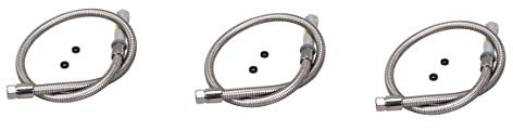 T&S BRASS B-0044-H Flexibler Edelstahlschlauch, 111,8 cm, 3 Stück