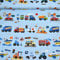 MAGAM-Stoffe Kai Baumwollstoff Kinderstoff 100% Baumwolle Oeko-Tex Meterware 50cm (Bunte Autos hellblau)