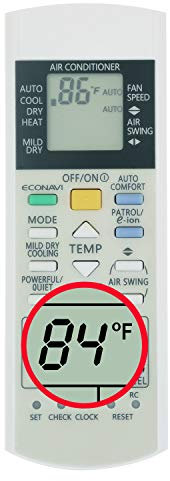 RCECAOSHAN Telecomando universale per condizionatore d'aria A/C per display Panasonic in Fahrenheit e Celsius