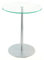 freeroom24 Designer Beistelltisch Glas Silber 40x40x80 cm - Wohnzimmertisch modern - stabiler Couchtisch - praktischer Coffee Table rund - kleiner Kaffeetisch - Glastisch - Sofatisch - Made in Germany