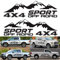 YULLING 1 paio di adesivi per auto 4x4 Off Road grafica in vinile decalcomanie universali per carrozzeria laterale per D-MAX Navara per pick-up (nero)