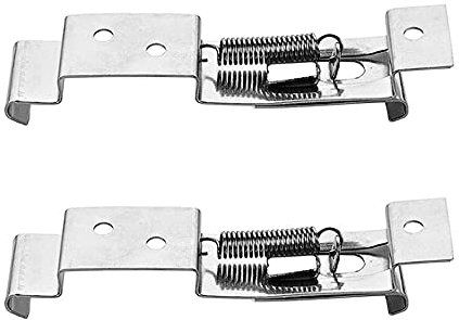 2 Pcs Trailer Number Plate Clips Spring-Loaded Stainless Steel Holder License Plate Brackets for Truck Semi-trailer Car