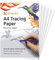 Xulmar Tracing Paper A4 63 GSM - Pack of 50 Sheets Tracing Paper for Sewing Patterns, Drawing Overlays & Sketching on Art Paper & Sketch Book