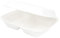 BIOZOYG Zuckerrohr Menüschalen-2-geteilt I nachhaltiges Take-Away-Geschirr biologisch abbaubar I Zuckerrohr Box für heiße & kalte Speisen unbeschichtet 25x20x7,5cm I Lunchbox 2 Kammern 200 Stück