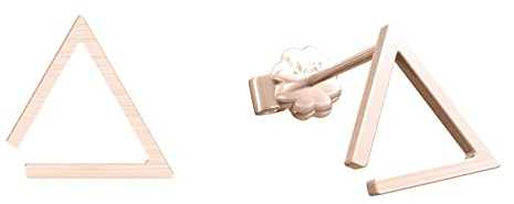 Petite Marie Ohrstecker Damen Dreieck Kontur, Ohrstecker Silber 925 Damen - Motiv: Dreieck Kontur roségold vergoldet - silber Ohrringe silber 925 Ohrringe echt silber Ohrstecker Nickelfrei