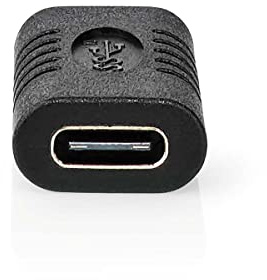 NEDIS CCGP64900BK USB-Adapter | USB 3.2 Gen 2 | USB-C™ Buchse | USB-C™ Buchse | 10 Gbps | Vernickelt | Schwarz | Plastikbeutel