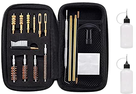 MOCNT Universal Kit de Limpieza de Pistola Herramientas de Limpieza Pistola Rifle Cepillos Limpias Kit Tubo Trapeador Cepillo .22/.357/.38/9mm/.40/.45