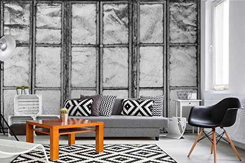 Vlies Fototapete SCHUPPENTÜR AUS METALL 375 x 250 cm (inkl. Kleister) - Vlies Tapete, Wandtapete, Wandbilder - Tapete für Wohnzimmer Schlafzimmer, Büro, Küche - Montagefertig
