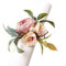 XINGNIAO Handarbeit Blume Serviettenringe 6er Set Frühling Serviettenringe Rose Serviettenhalter Ranken Design Serviettenhalter Ringe Tischdekoration