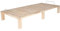 Gigapur Kiefer massiv Holzbett G56, naturbelassen, mit Standardfuß 25 cm Höhe, inkl. Lattenrost und Matratzenbügeln, Liegefläche 100x200 cm