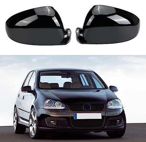 1 Paar Spiegelabdeckungen Ersatz für VW Golf MK5 Mk6 Plus/EOS/Jetta MK5/Passat B5.5 B6/Sharan, Auto Spiegelkappen Außenspiegel Außenspiegelkappe Rückspiegelkappe Ersatz für Skoda Superb B5 (Schwarz)