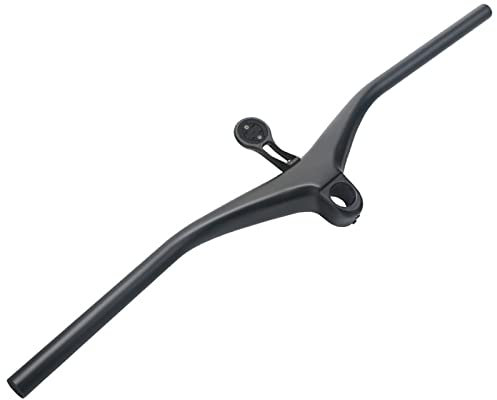 Integrierter MTB-Lenker aus Kohlefaser, 1-1/8 Zoll, Mountainbike, matt, 3K mit Vorbau von -17 Grad, Backsweep 7°, Zubehör für Mountainbike, Rennrad, XC DH, Mattschwarz, 100 mm x 700 mm