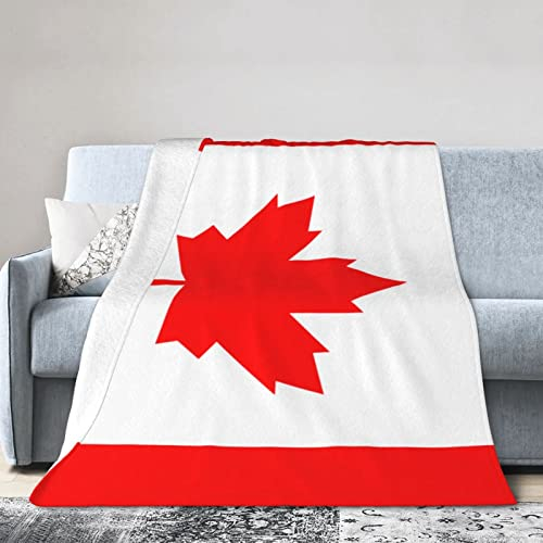 Reisedecke mit kanadischer Flagge, 203,2 x 152,4 cm, für Wohnzimmer, Zuhause, Sofa, Dekoration