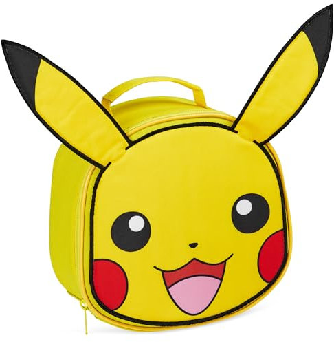 Pokémon Bolsa de Almuerzo Aislante, Pikachu Bolsa Merienda Termica para Escuela (Amarillo)