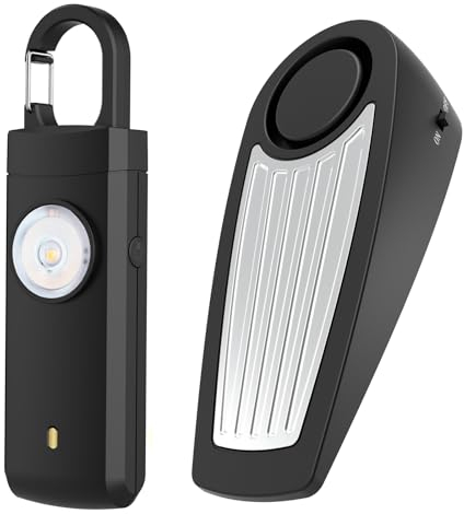 OBEST Cale Porte Alarme&personnelle Alarme Rechargeable Suit, Door Stopper Alarm Butée de Porte avec Alarme Porte-clés Alarme Portable avec lumières Clignotantes