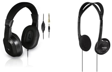 Thomson TV-Kopfhörer mit langem Kabel, Schwarz, 1.2m