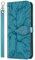 Rnrieyta Miagon Custodia Flip per Samsung Galaxy S24 Ultra,Goffratura Albero Design Case in PU Pelle Portafoglio Cover con Chiusura Magnetica,Blu