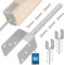 KOTARBAU® 2er Set Pfostenträger zum einbetonieren U 71 mm Feuerverzinkt Stahl Betonanker für Holzpfosten Riffelstahl Pfostenanker Bodenhülse Pfostenschuh Zaunpfosten Holz