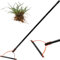 Foppla Frusta per erba con lama seghettata in acciaio a doppio taglio, tagliaerba manuale con manico da 76,2 cm, strumento manuale per tagliare erbacce troppo cresciute in trincee di campo da cortile